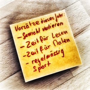 Liste Vorsätze zum Umsetzen